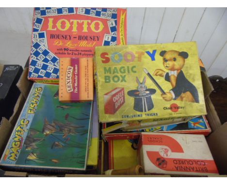 Vintage games and toys to include Sooty