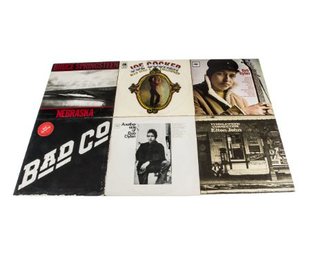 LP Records, approximately forty albums of various genres with artists including Bob Dylan, Bruce Springsteen, Buddy Holly, El