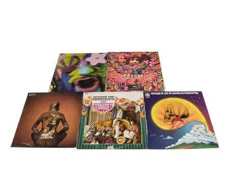 Psych LPs, five albums of mainly psychedelia comprising Cream - Disraeli Gears, Crazy World of Arthur Brown, Strawberry Alarm