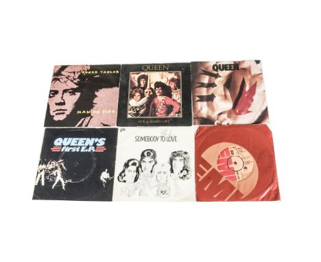 Queen / Solo 7" Singles, approximately thirty five Queen and Solo 7" singles including Queens First EP, Now I'm Here, Somebod