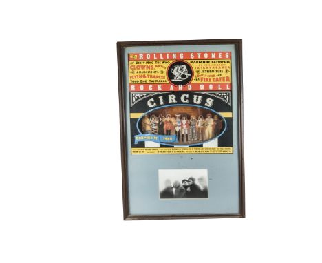 The Rolling Stones Shop Display, a 3D card shop display promoting the album 'Rock &amp; Roll Circus' framed &amp; glazed  mou