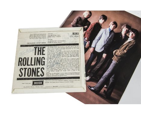 The Rolling Stones / Autographs, The Rolling Stones 1964 EP (Decca DFE 8560) with signatures to the reverse of the five band 