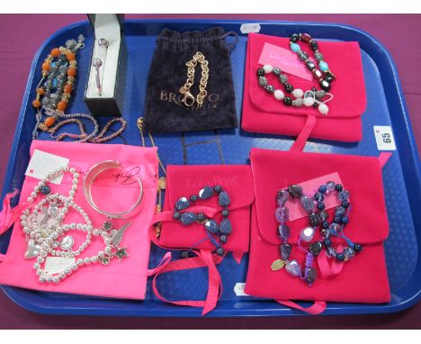 Lola Rose London Bead Bracelets, Bibi Bijoux charm style bracelets, a Bronzo Italia chain link bracelet, a Faith necklace a T