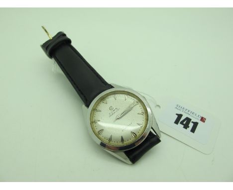 Cyma; A Vintage Cymaflex Automatic Gent's Wristwatch, the signed dial with arrow head markers and centre seconds, (movement u