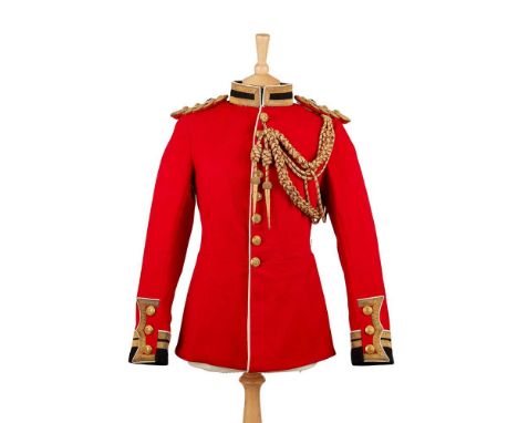 BRITISH MILITARY RED COAT AND BLACK FROCK COAT EARLY 20TH CENTURY the red coat made by Henry Poole &amp; Co, 37-39 Saville Ro