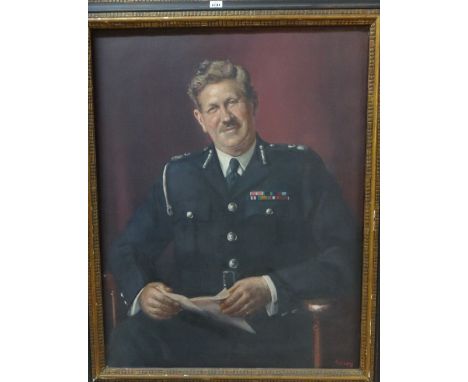 John Gilroy (1898-1985), Portrait of Major General R. W. Jelf, oil on canvas, signed, 90cm x 70cm. DDS 

Provenance:  Bramshi