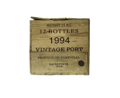 Twelve bottles of Warres 1994 vintage port, cased.