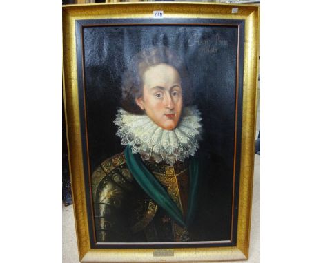 Susan Hillier (20th century), Portrait of Henry Frederick, Prince of Wales (1594-1612), oil on canvas, inscribed and dated 19