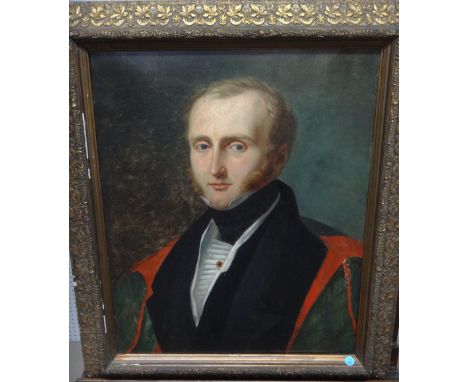 Continental School (19th century), Portrait of Baron von Hausgihi, oil on canvas, 58cm x 48cm.