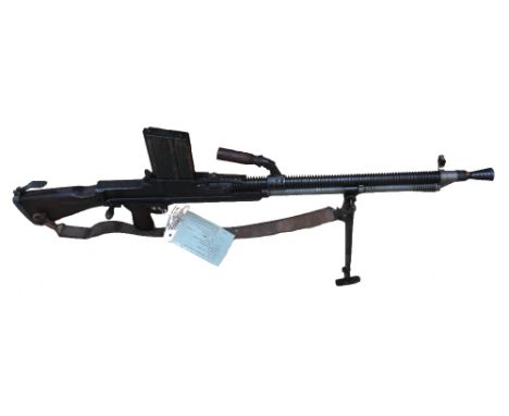 A 7.92mm Czechoslovakian B.R.N.O. ZB 26 light machine gun, with a 24 inch barrel, serial number 0979, deactivated 05/02/2004,