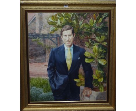 M. S. Murray Watley (20th century), Portrait of HRH Prince Charles, Prince of Wales, oil on canvas, signed, 75cm x 65cm.; tog