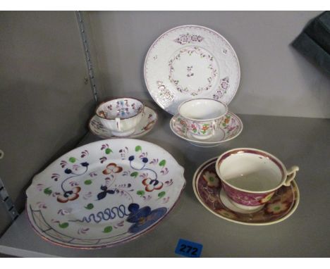 19th century lustre and Welsh ceramics to include cups, saucers and plates