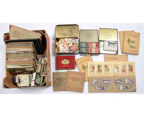 A COLLECTION OF CIGARETTE AND TRADE CARDS, MAINLY SORTED INTO PACKETS OR IN ALBUMS 