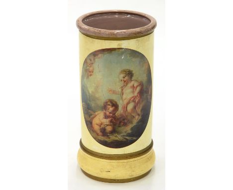 A PRINTED EARTHENWARE STICK STAND, 50CM H