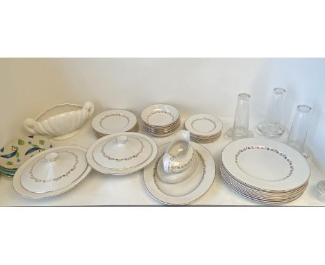 Royal Doulton dinner wares, oriental china (damaged), pot lids, and other general china  - Royal Worcester Palissy, GD &amp; 