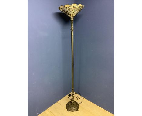 3 small tiffany style lamps, and a standard lamp 
