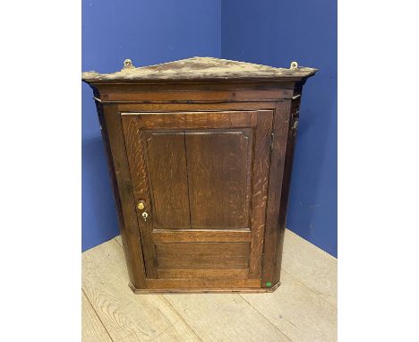 C18th/C19th oak 4 panel coffer 122L x 68cm H  Condition general aged wear original iron Lock loose but present, and an oak ha