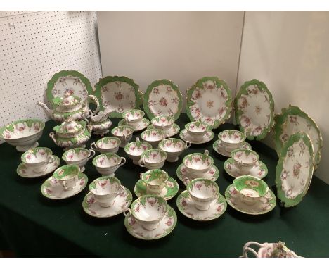 Extensive Ridgeway early Victorian Tea service Tiny repair to dish, minor frits .  wear to interior and under cups and some r