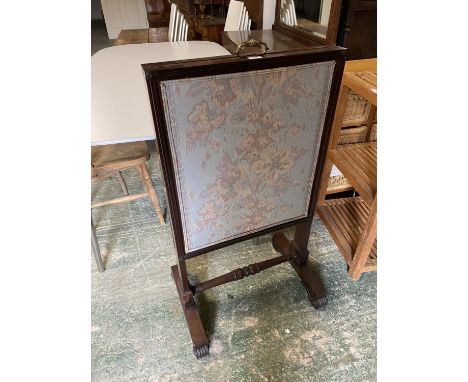 Victorian mahogany firescreen with vertical slide 103 cm H   Condition sound, wear 