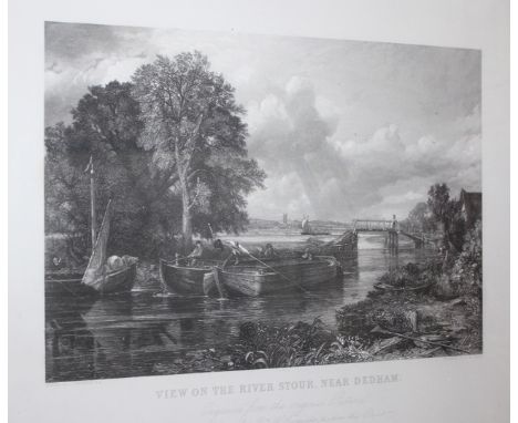 VIEW ON THE RIVER STOUR, NEAR DEDHAM, PRINT AFTER CONSTABLE, together with a quantity of decorative pictures and prints, coas