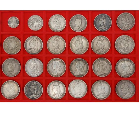 Victoria&nbsp;(1837-1901) a lot comprising seventeen Victoria crown coins various dates from 1887 to 1897, a Victoria crown f