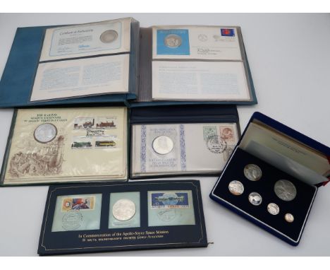 Medallic First Day Covers with July 17 1975 Apollo Soyuz Link-Up, 18 April 1974 Michelangelo 500th Anniversary, Official Unit