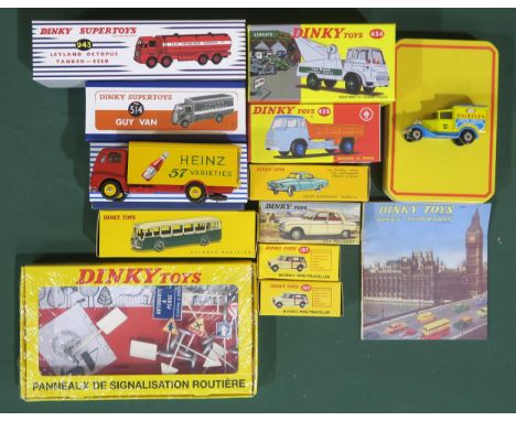A collection of boxed replica Dinky model vehicles by Editions Atlas, to include 434 Bedford T.K. Crash Truck, 29D Autobus Pa