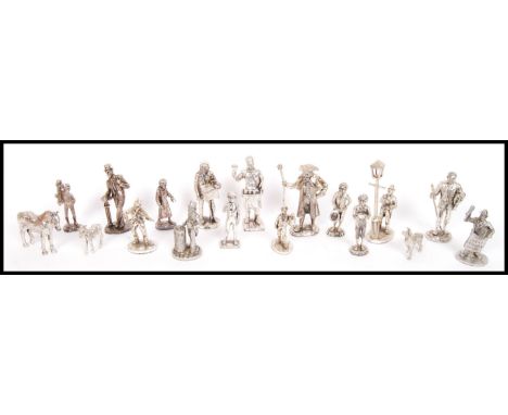 ROYAL HAMPSHIRE ART FOUNDRY -&nbsp; A collection of approx 14x boxed silvered pewter ' Victorian Times ' figures to include; 