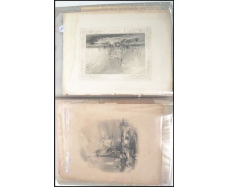 A collection of images and pictures to include 19th century etchings of Steamer Ships, architectural etc