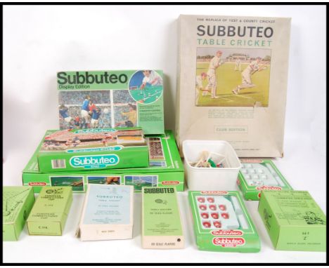 A collection of vintage assorted Subbuteo sets &amp; teams to include; Display Edition, Table Cricket, 214 Wales, Aberdeen, B