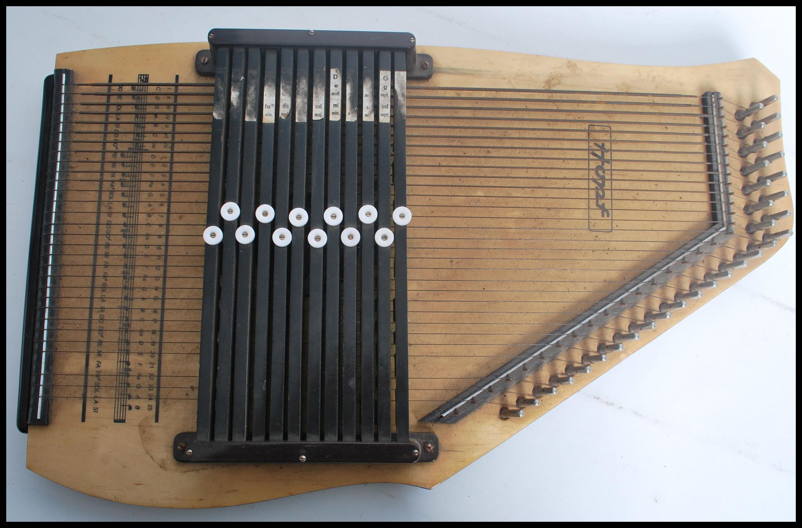 A 20th century Hopf Guitar Mandolin zither / Auto Harp, having an