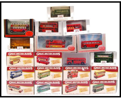 A collection of approx 20x Corgi, Gilbow &amp; Atlas Edition diecast model vehicles to include; Great British Buses, EFE Coll