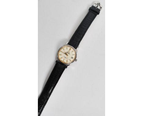 An Omega Automatic Chronometer Officially Certified Swiss made Constellation wrist watch having gilt baton numerals with face