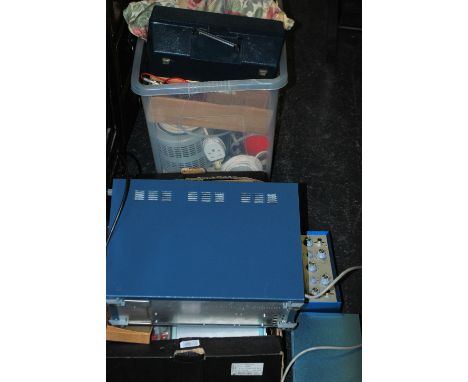 An extensive of vintage electronically equipment to include many meters and tools etc to also include all the electrical equi