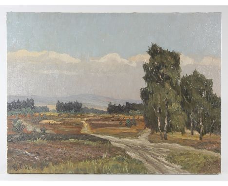 Lucas, Georg (Paderborn 1893 - 1983 Schloss Hamborn)Gemälde "Sennelandschaft", Öl auf Leinwand, unten links signiert "Gg. Luc