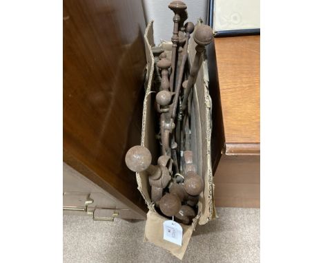 COLLECTION OF VICTORIAN IRON FIRE TOOLS