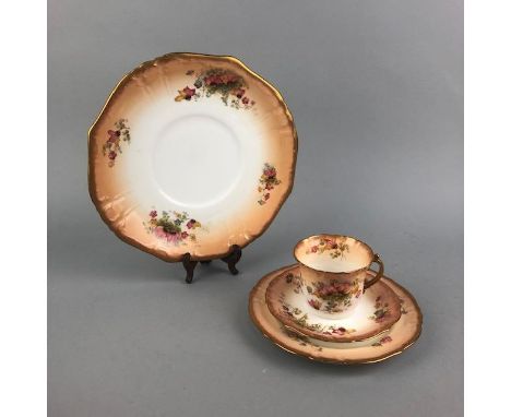 LATE VICTORIAN TEA SERVICE, transfer decorated with the Spray No. 127 pattern
