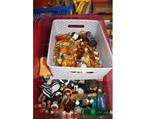 2 Boxes of Alcoholic Miniatures to include Whiskies, Island, Glenfiddich, VSOP Cognac etc