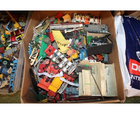 Tray of Play worn vehicles to include Dinky&nbsp;Auto Car Carrier Supertoys, Corgi Toys etc