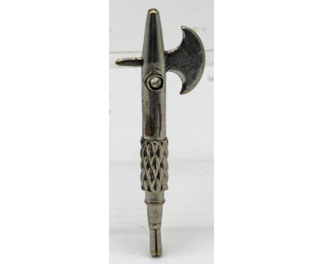 Figural Axe Stanhope &amp; Propelling Pencil "A Memory of Teignmouth". Circa 1900 figural axe mechanical propelling pencil in