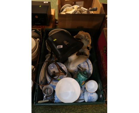Collection of 19thC and later ceramics to include Limoges and a Pair of Scope 10 x 50 Binoculars 