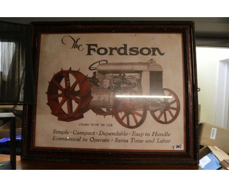 The Fordson Vintage Advertising print in frame 