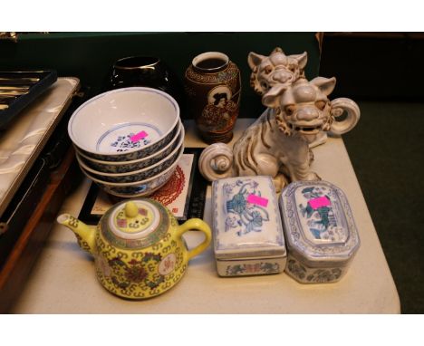 Collection of assorted Chinese and Asian ceramics 
