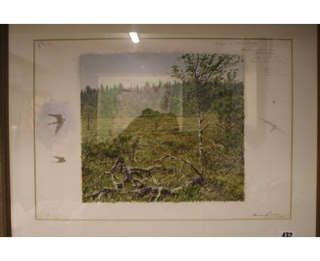 Framed Print by James Pearson =entitled the Edge of Stone Mosse - Sweden 
