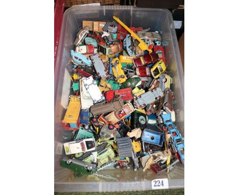 Box of Play worn Vehicles to include Dinky, Corgi etc