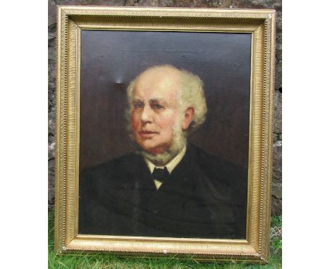 An English School, oil on canvas, portrait of an older gentleman, 24ins x 19ins