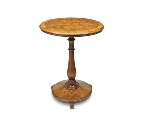 A New Zealand 19th century indigenous specimen wood parquetry occasional table by Anton Seuffert (1815-1887)Circa 1870The cir