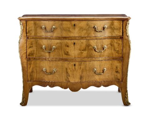 A George III mahogany serpentine commode attributed to Henry Hill of Marlborough (active c.1740-d.1778)1765-1770The top with 