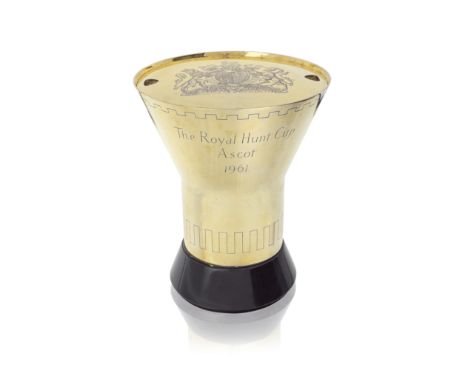 The 1961 Ascot Royal Hunt Cup: a silver-gilt covered trophyAsprey &amp; Co Ltd, designed by Howard Webster, London 1960Modern