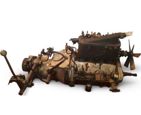 A believed 14Hp Belsize engine,number K2237, comprising crankcase, sump, cast-iron cylinder block marked 'Belsize', head with